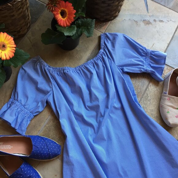 1. State Off-Shoulder Peasant-Style Boho Dress (NEW) - Picture 3 of 12